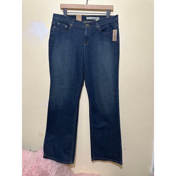 DKNY JEANS Womens Blue So-Low-Lita‎ Low Rise Slim Leg Jeans Size 12R Boot Cut - Picture 11 of 12